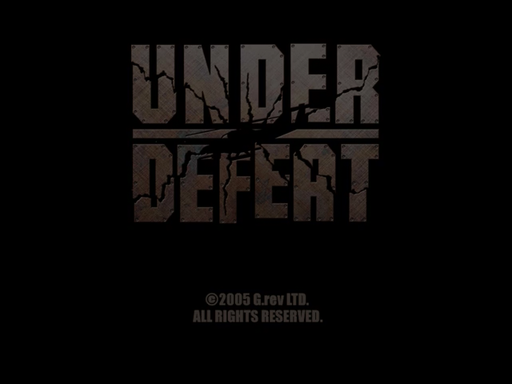 Under Defeat title screen for Sega Dreamcast